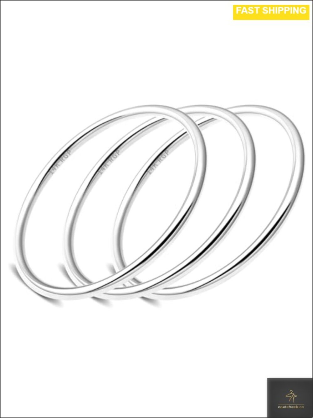 4mm 14K Gold Plated Stackable Bangle Bracelet Minimalist Polished Women